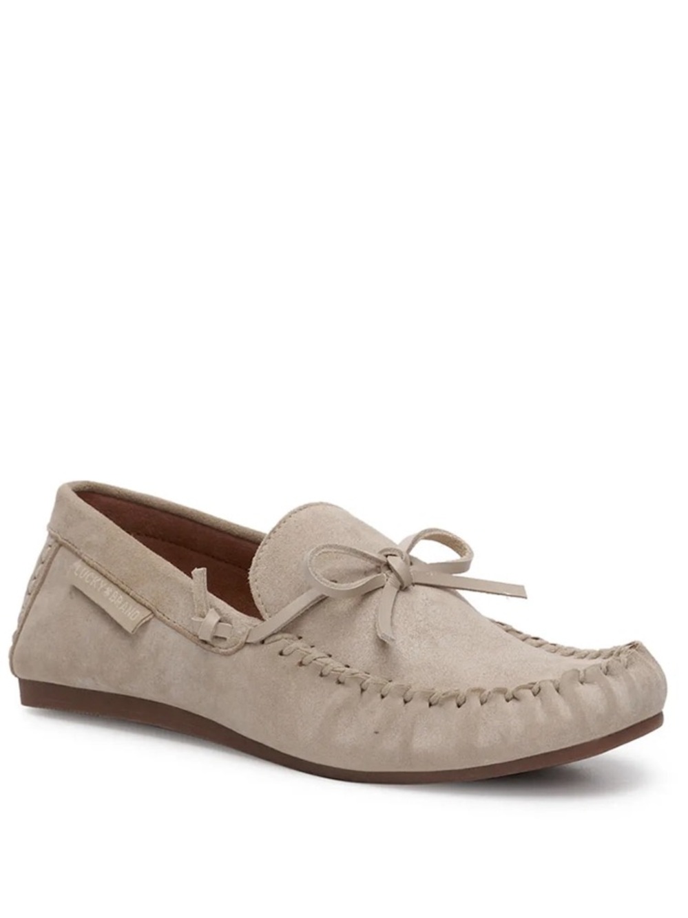 NEW Lucky Brand Gevvie Moccasin Taupe 8.5